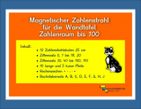 Magnetischer Zahlenstrahl fr die Wandtafel - Zahlenraum bis 100