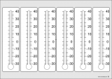 Thermometerskala, 2er-Set, magnethaftend